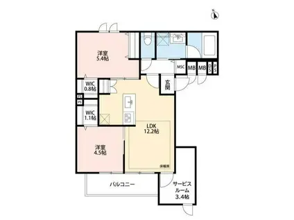ACオハナ(2SLDK/3階)の間取り写真