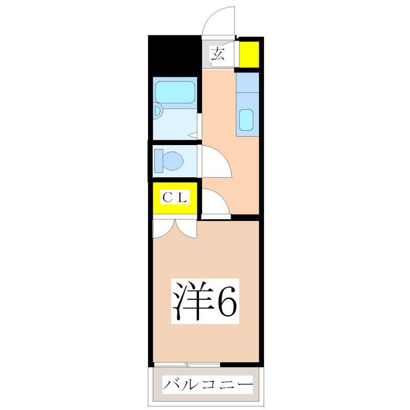 YARD HOUSE 17(1K/4階)の間取り写真