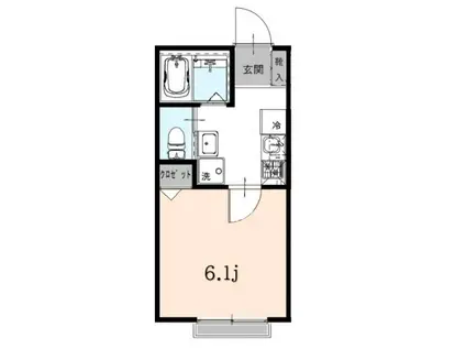 エルノルテ(1K/2階)の間取り写真