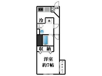 LE CONFORT(1K/2階)の間取り写真