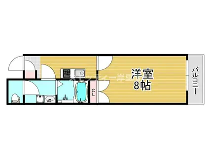 MERRY住之江公園(1K/1階)の間取り写真