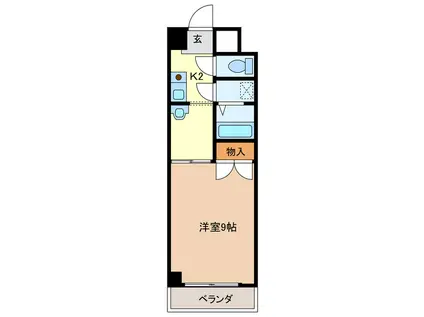 ロイヤル 江戸橋(1DK/2階)の間取り写真