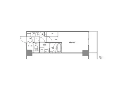 GRAN PASEO北綾瀬駅前(1K/2階)の間取り写真