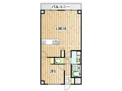 アンサンブル岸谷(1LDK/1階)の間取り写真