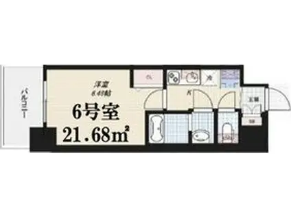 LUXENA住之江公園旧住之江公園レジデンス(1K/5階)の間取り写真