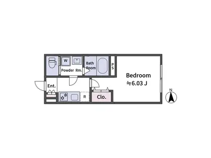 ALATO OYAMAII(1K/1階)の間取り写真