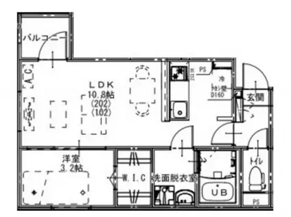 KEIAI RESIDENCE せんげん台IVケイアイレジデンスセンゲ(1LDK/3階)の間取り写真