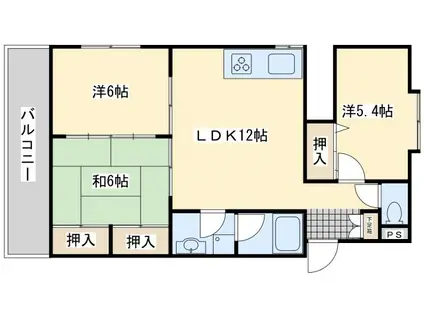 プレアール足立(3LDK/1階)の間取り写真