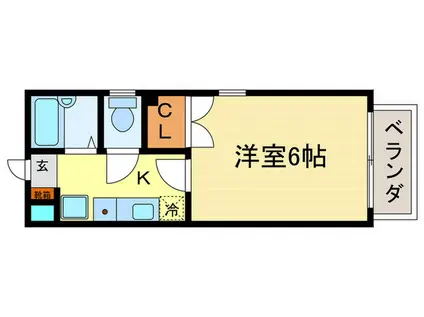 LIENS(1K/2階)の間取り写真