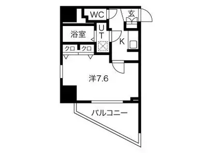 プロシード大阪ウエストアドリア(1K/5階)の間取り写真