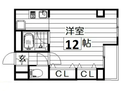 アメニティ北久宝寺(1K/2階)の間取り写真