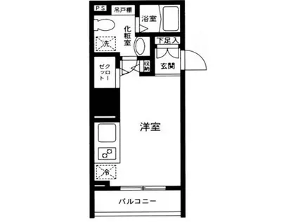 ドルチェ東京府中・弐番館(ワンルーム/5階)の間取り写真