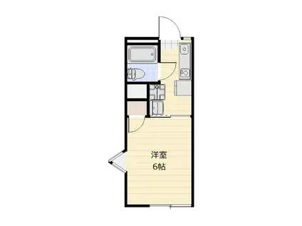 ベルシオンひかり(1K/2階)の間取り写真