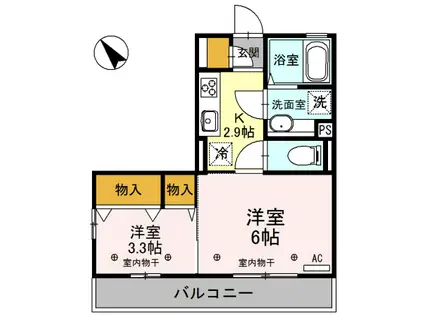 ウル・シャンティ C(2K/3階)の間取り写真