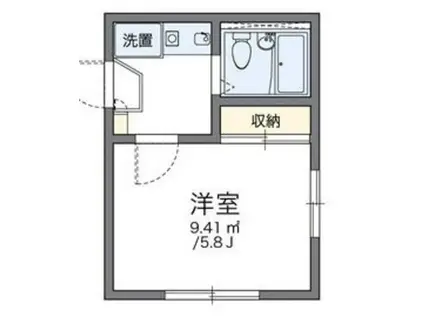 レオパレスリヴェールパーク(1K/1階)の間取り写真