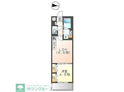 フェリーチェ(1LDK/2階)の間取り写真