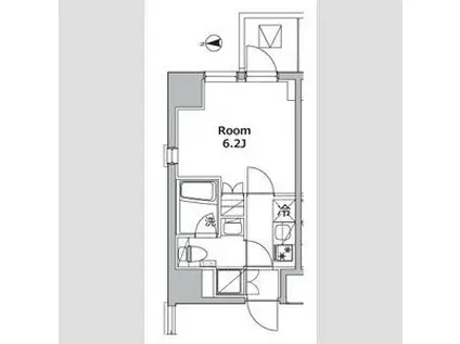 PREMIUM CUBE大森本町(1K/5階)の間取り写真