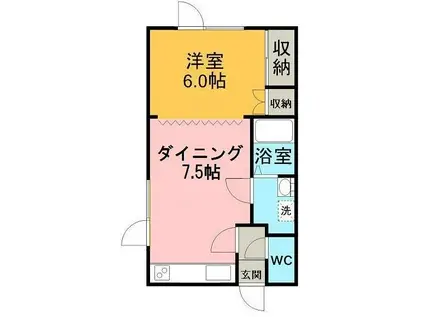 サイトウハイツ3(1DK/1階)の間取り写真