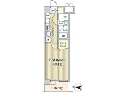 ALIVIO西麻布 アリビオ西麻布(1K/3階)の間取り写真