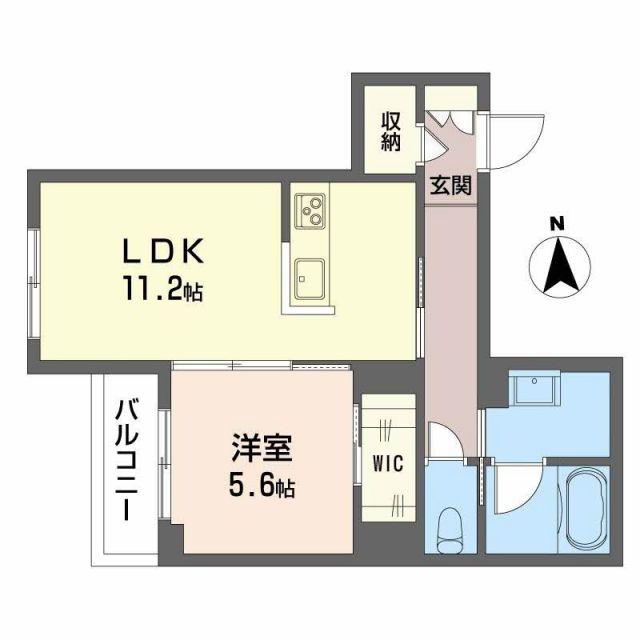 アメリス(1LDK/3階)の間取り写真