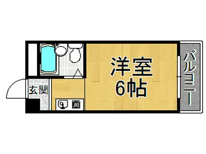 プリエール名神尼崎(ワンルーム/6階)の間取り写真