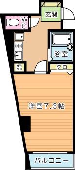 リモージュ野上(1K/5階)の間取り写真