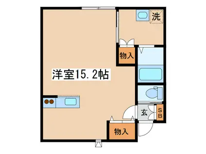 ノースストリート12(ワンルーム/2階)の間取り写真