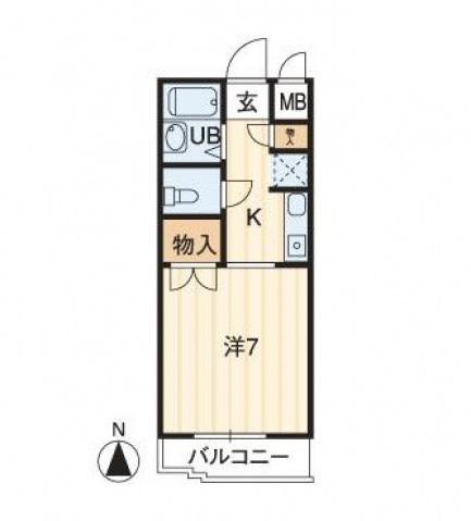アルファ西古松(1K/4階)の間取り写真