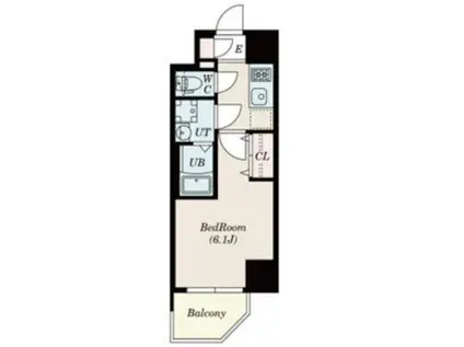 エスリードレジデンス大阪弁天町(1K/4階)の間取り写真