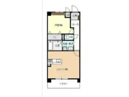 ホームクラルス(1LDK/3階)の間取り写真