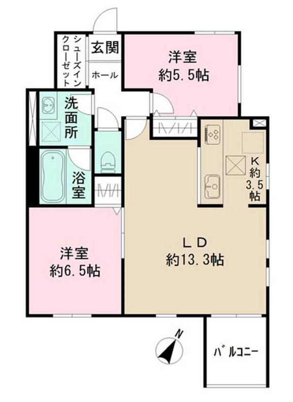 THE PARK MAISON代々木上原 ザ・パークメゾン代々木上原(2LDK/1階)の間取り写真