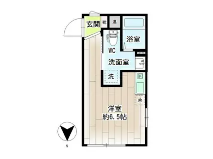 リチェンシア横浜三ツ沢下町(ワンルーム/1階)の間取り写真