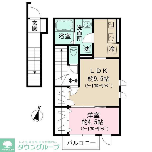 FELICE(1LDK/2階)の間取り写真