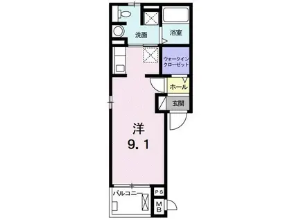 ステーン リヴィエール(ワンルーム/3階)の間取り写真