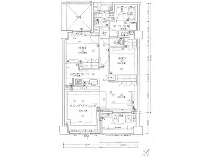 BELISTA南長崎(2LDK/3階)の間取り写真