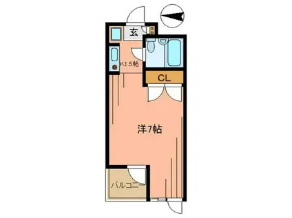 マツマルヒルズ(ワンルーム/3階)の間取り写真