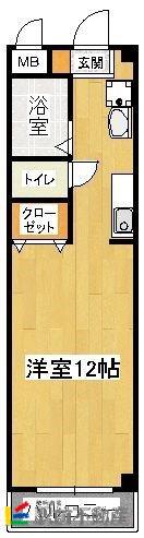 アビタシオンGT(ワンルーム/3階)の間取り写真