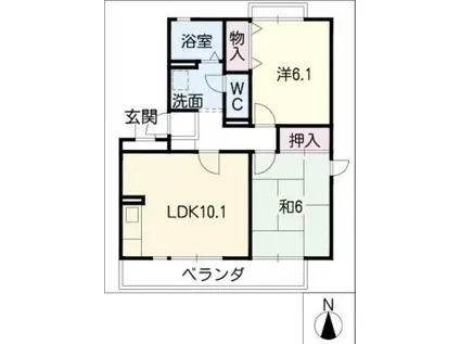 グランシャリオ(2LDK/3階)の間取り写真