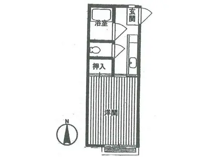 コーポリヴェール(1K/1階)の間取り写真