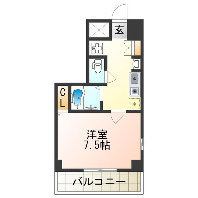 Mプラザ住吉公園弐番館(1K/9階)の間取り写真