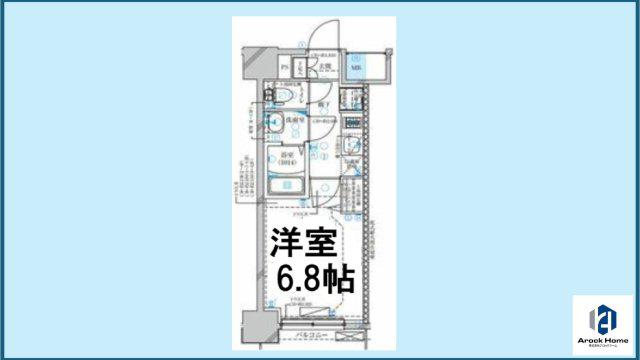ディアレイシャス名古屋太閤通III(1K/10階)の間取り写真