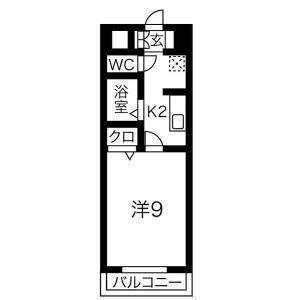 ノベルティーGX(1K/3階)の間取り写真