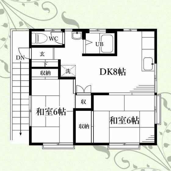 エルヴィータ東蒔田(2DK/2階)の間取り写真