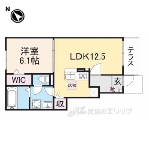 ファミリエ(1LDK/1階)の間取り写真