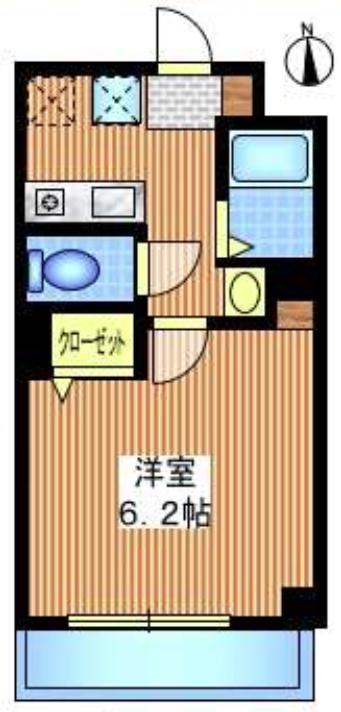 テラスレオン(1K/3階)の間取り写真