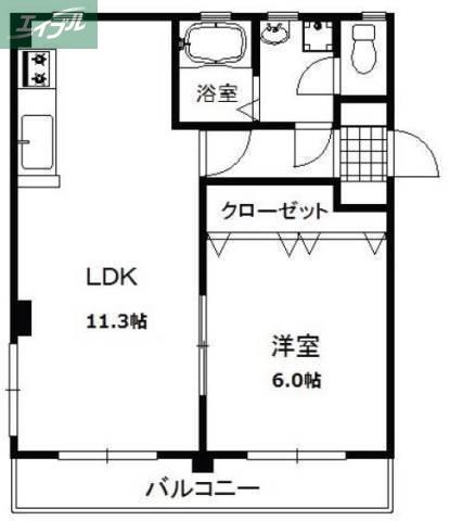 ステラマリス(1LDK/4階)の間取り写真