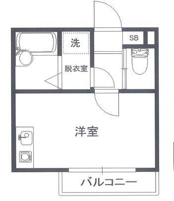 アートヒルズ北新宿(ワンルーム/2階)の間取り写真