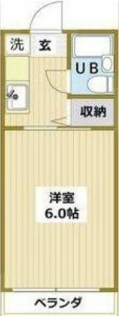 めぞん刻(1K/4階)の間取り写真