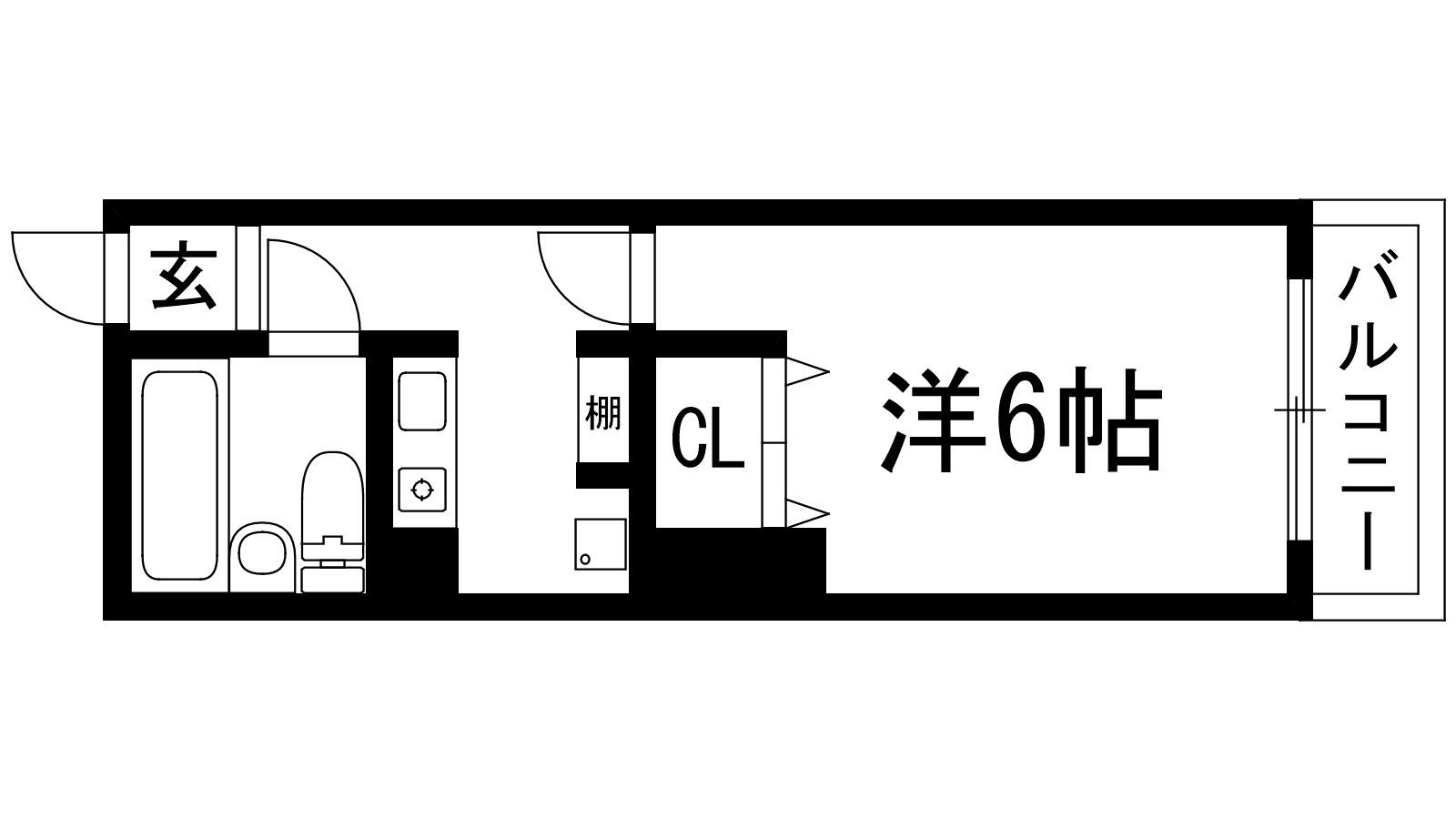 ラロッカ(1K/1階)の間取り写真