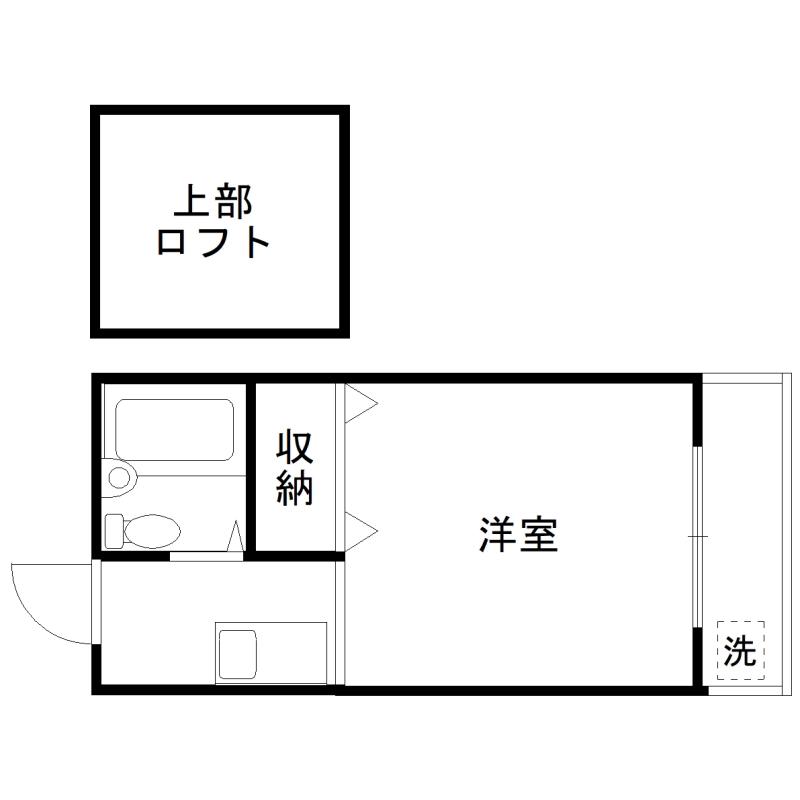 第3斉藤ハイツ(ワンルーム/1階)の間取り写真